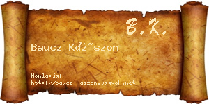 Baucz Kászon névjegykártya